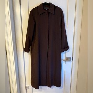 VTG chocolate brown trench coat gallery 10 detachable hood classic